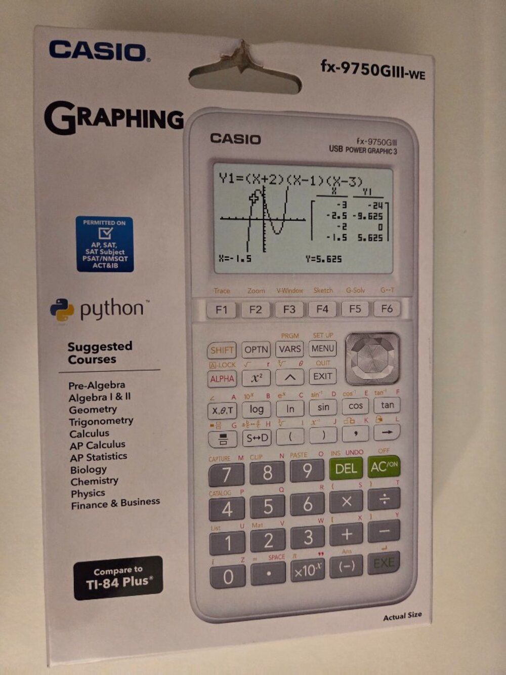 Casio fx-9750GIII White Edition (WE) Graphing Calculator